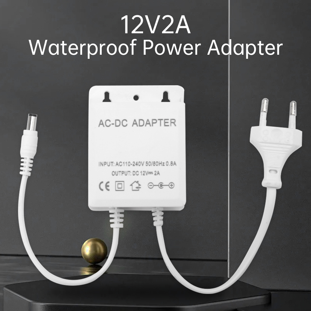 Outdoor Power Adapter - DC12V 2A EU Plug Adapter Beveiliging