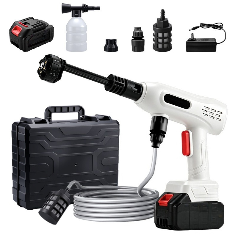 Outdoor Power Washer - Hogedruk draadloze autowaspistool met lithium batterij,