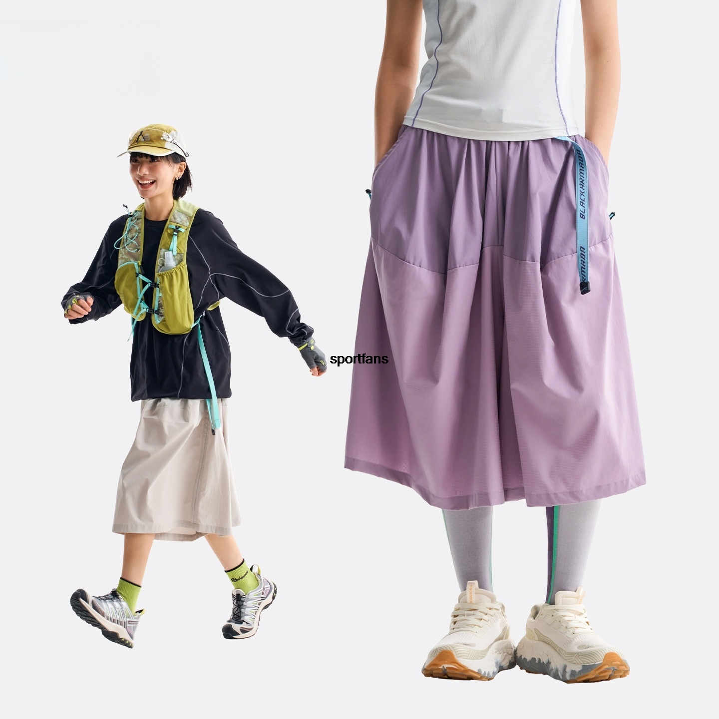 Outdoor Power Block - Lange outdoor cargo rok voor dames,