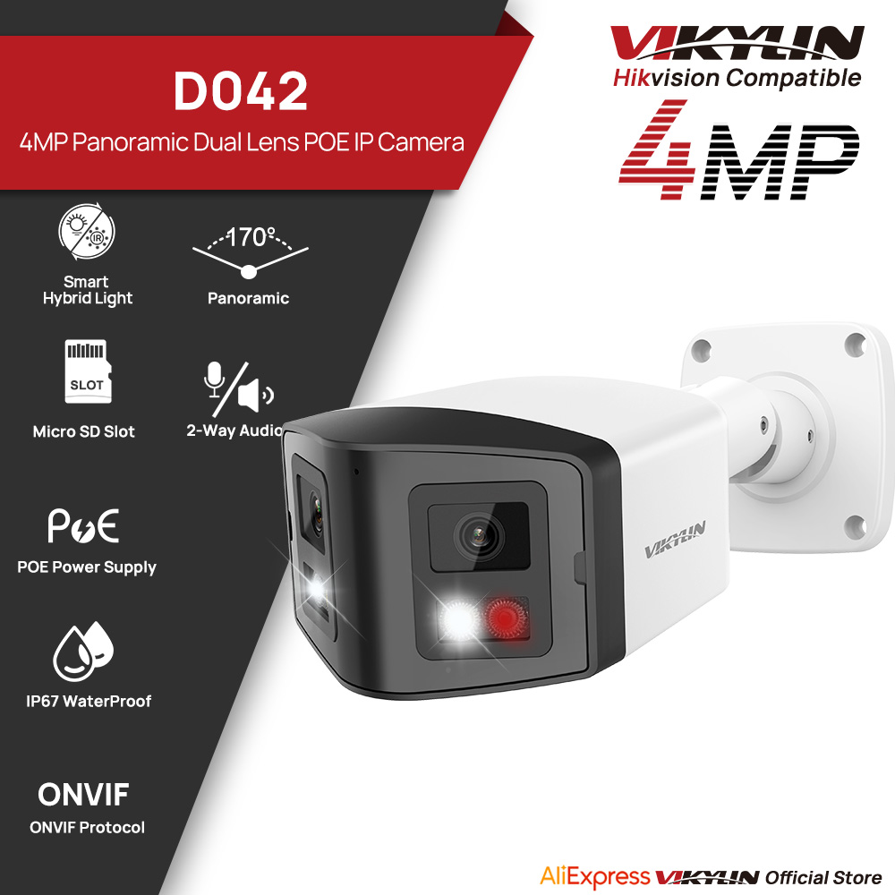 Outdoor Power G Motion - VIKYLIN 170 ° Panoramische beveiligings-IP-camera Smart