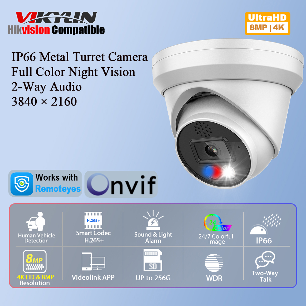 Outdoor Power G Motion - Vikylin 4K 8MP Alarm Full Color
