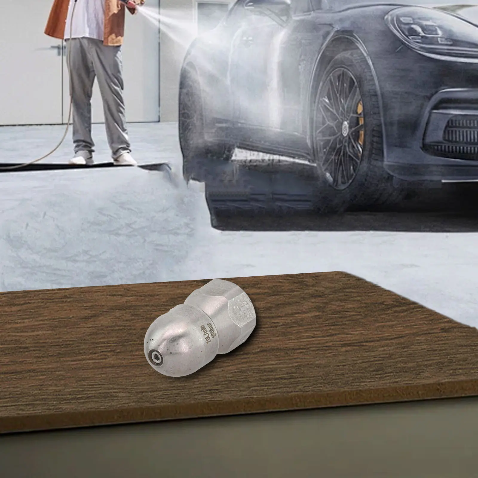 Outdoor Power Washer - Hogedruk 70L/min Afvoer Jetter Nozzle Voor