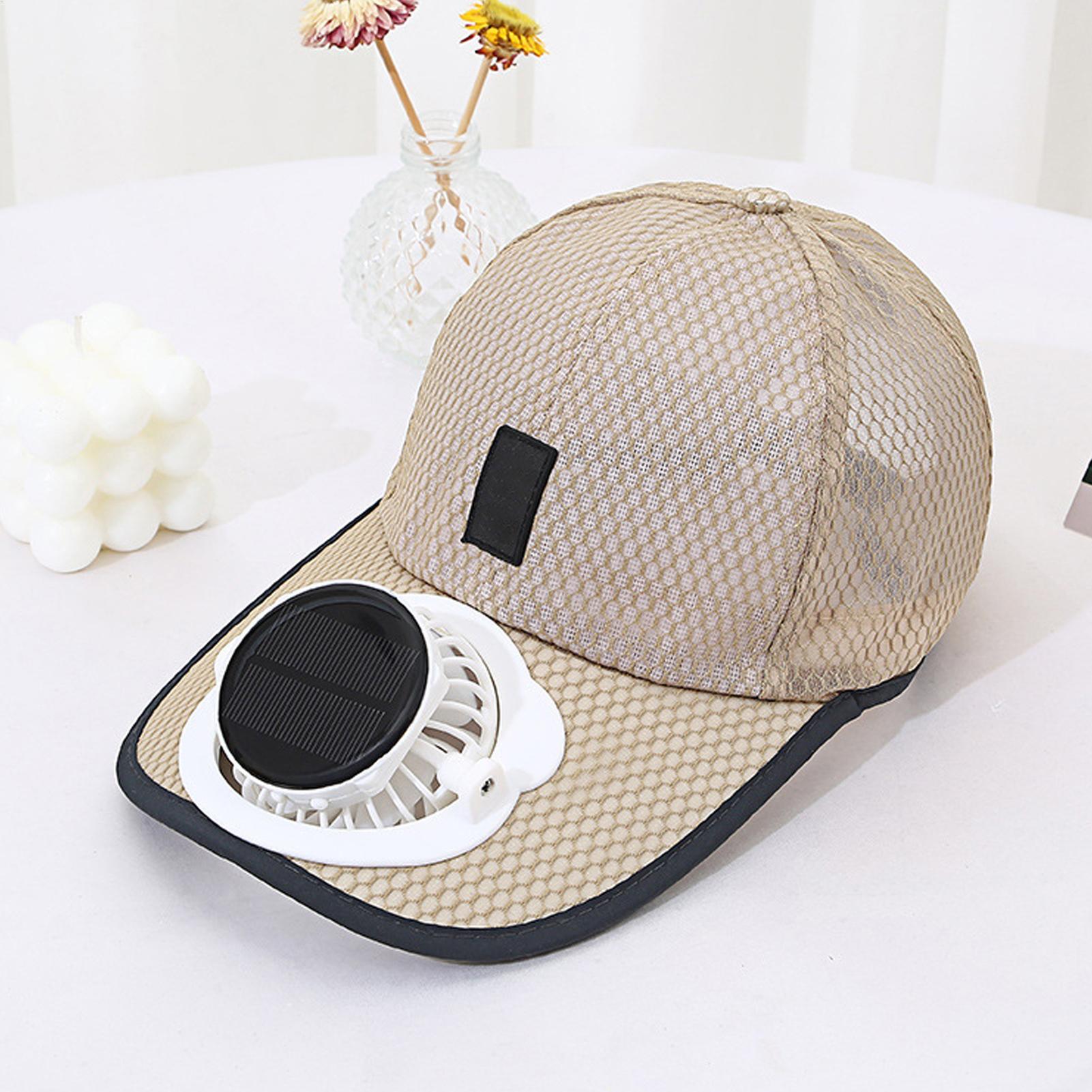 Outdoor Power Block - Ademende zonnehoed met zonneventilator, zonneklep baseballpet