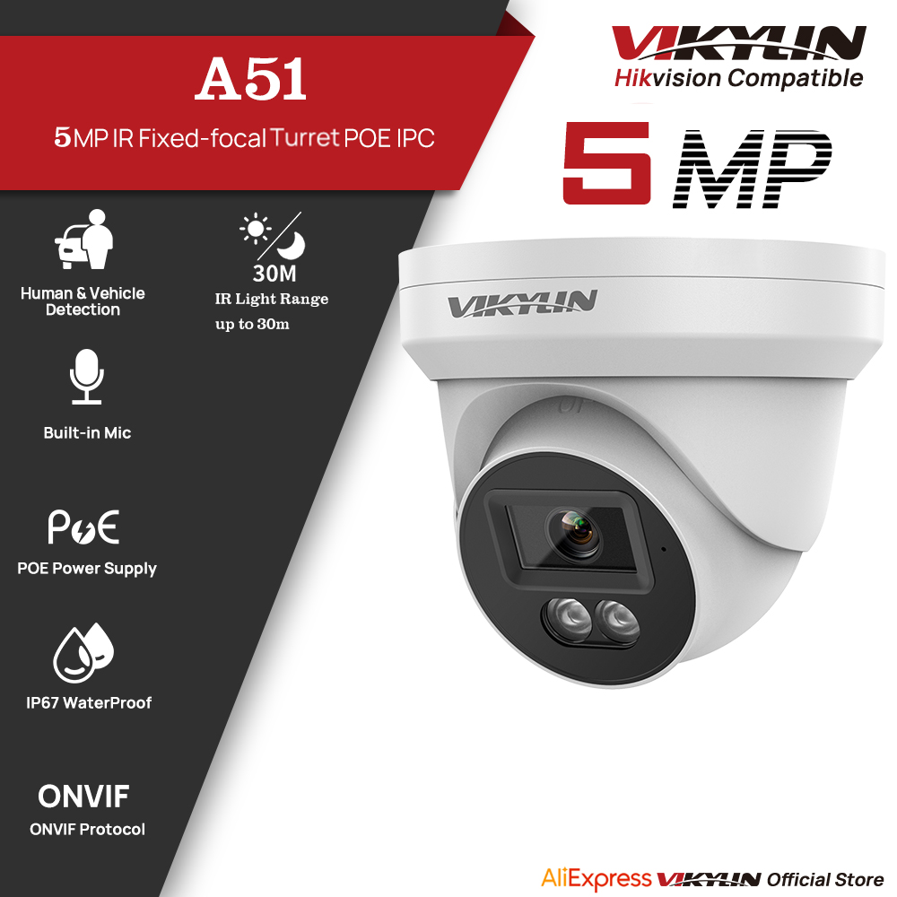 Outdoor Power G Motion - VIKYLIN 5MP IP-beveiligingscamera met IR-nachtzicht Audio