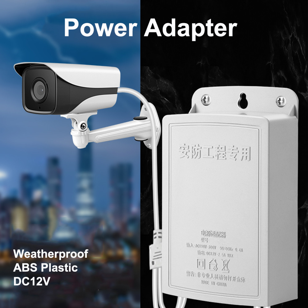 Outdoor Power Adapter - DC 12V 2.5A Outdoor Waterdichte CCTV