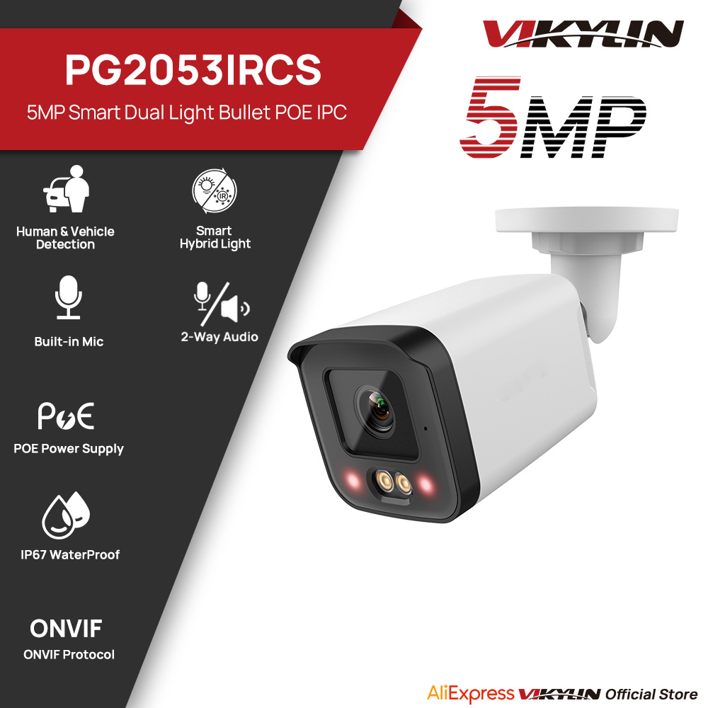 Outdoor Power G Motion - VIKYLIN IP-beveiligingscamera 5MP Smart Dual Light
