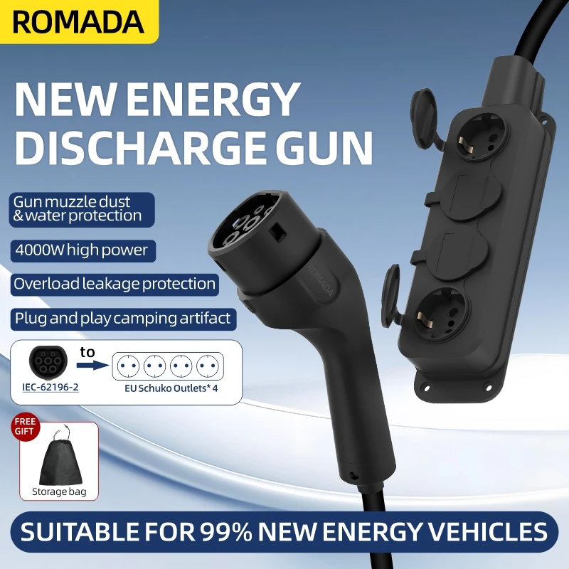Outdoor Power Adapter - Draagbare 16A 4KW V2L-kabel elektrische auto