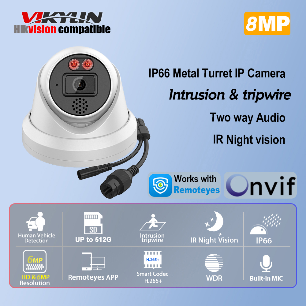 Outdoor Power G Motion - Vikylin 8MP IR Nachtzicht IP-camera Menselijke