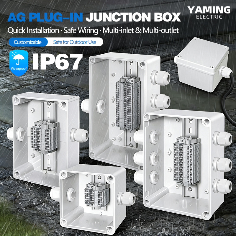 Outdoor Power Block - Waterdichte aansluitdoos met plug-in aansluitblok, meerdere
