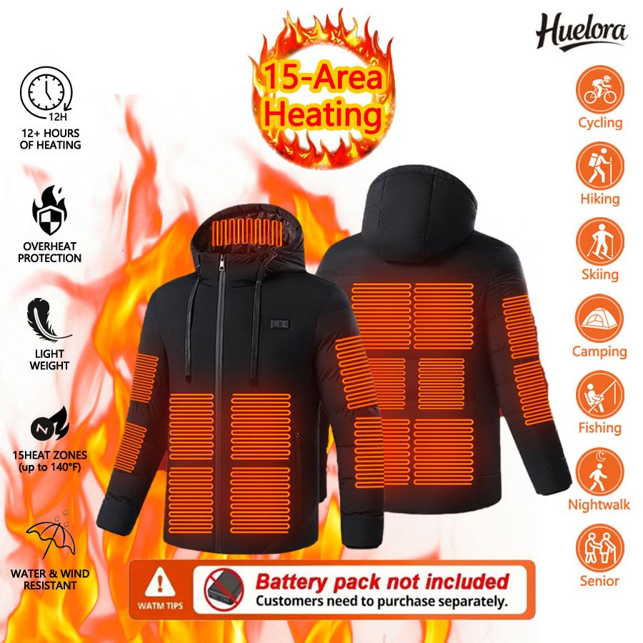Outdoor Powersports - Huelora 11-gebied verwarmde jas heren buiten
