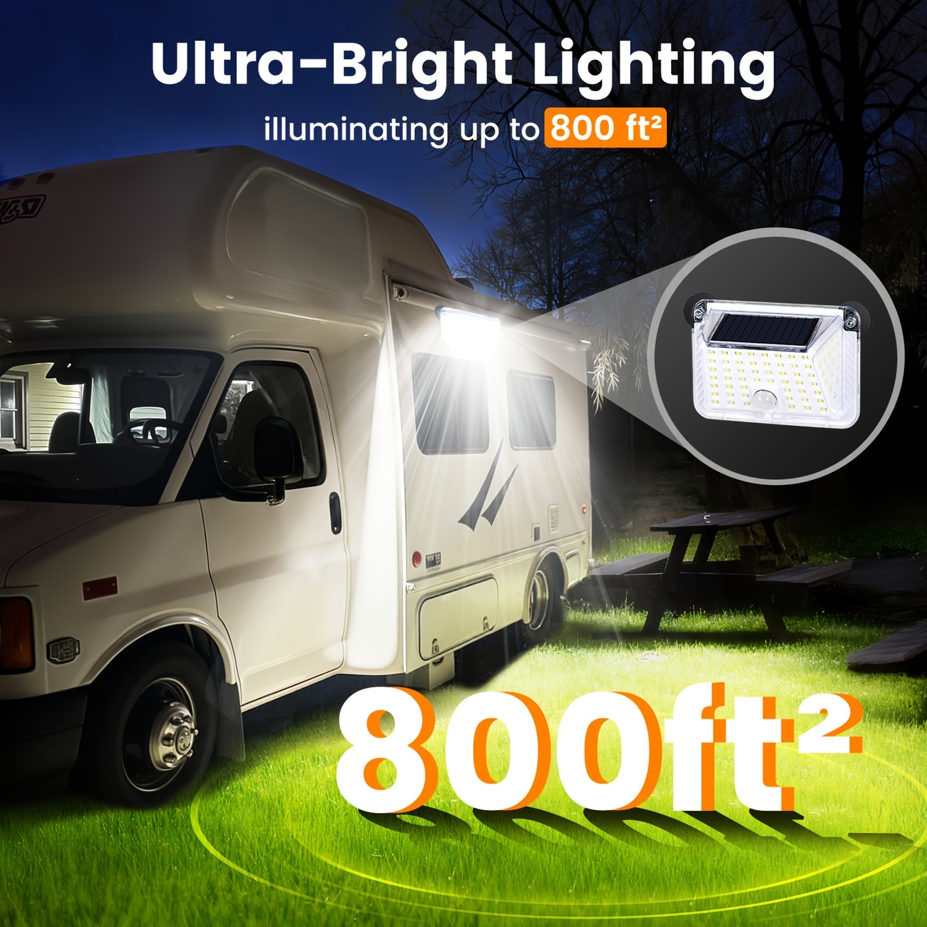 Outdoor Power G Motion - Magnetische aanhanger-zonnelamp, met krachtige magneet-bewegingssensorlamp, zonne-buitenlamp