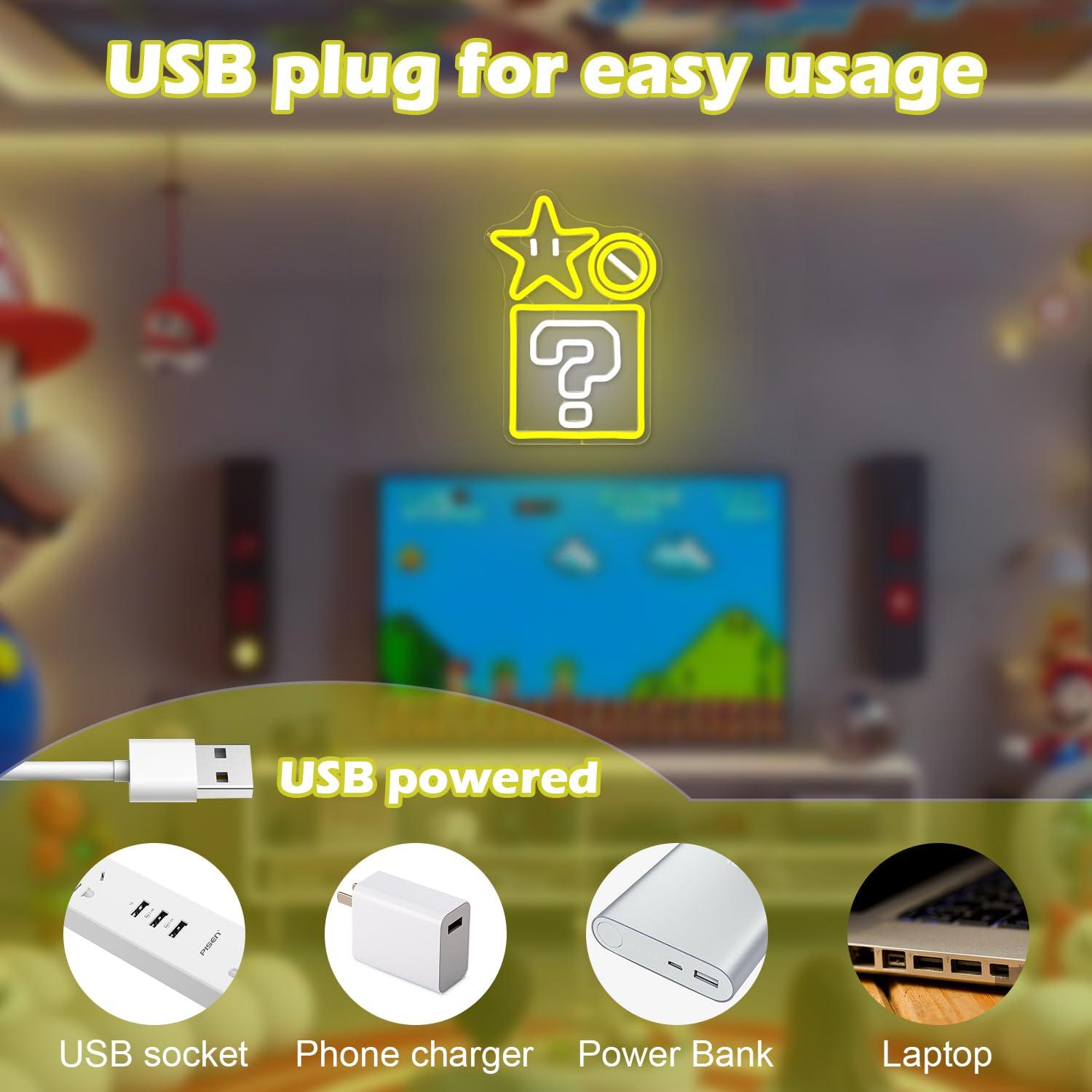 Vraagteken Ster Neon Licht USB - Outdoor Power Block recensie en prijs