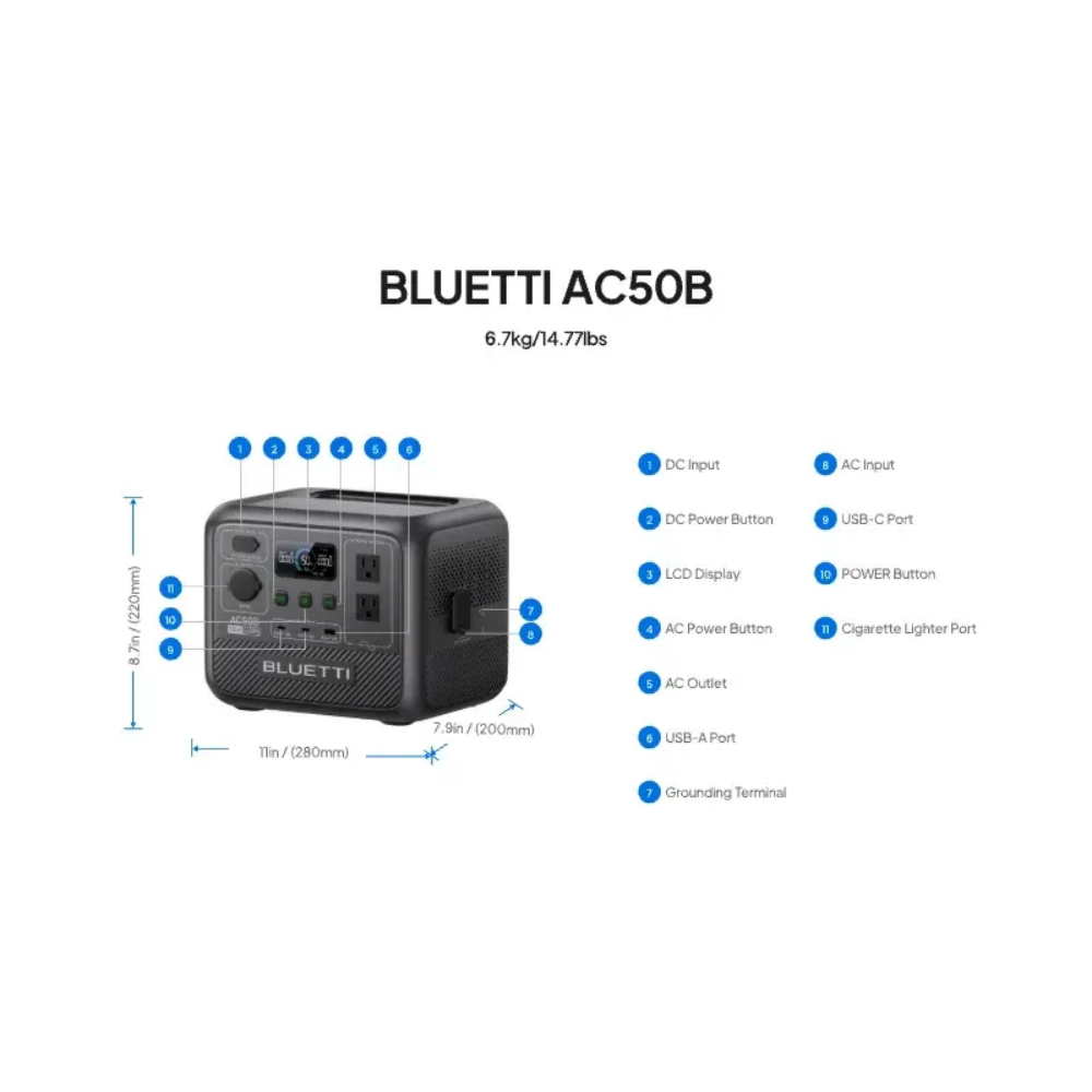 BLUETTI AC50B Draagbare Powers - Outdoor Power Usa recensie en prijs