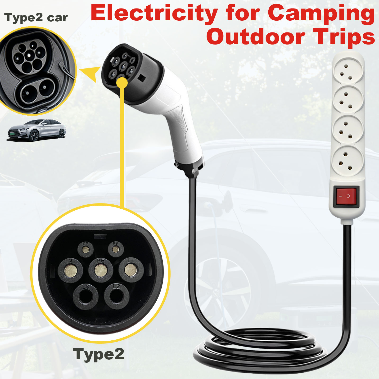 Type2 V2L-ontladingsadapter Is - Outdoor Power Adapter recensie en prijs