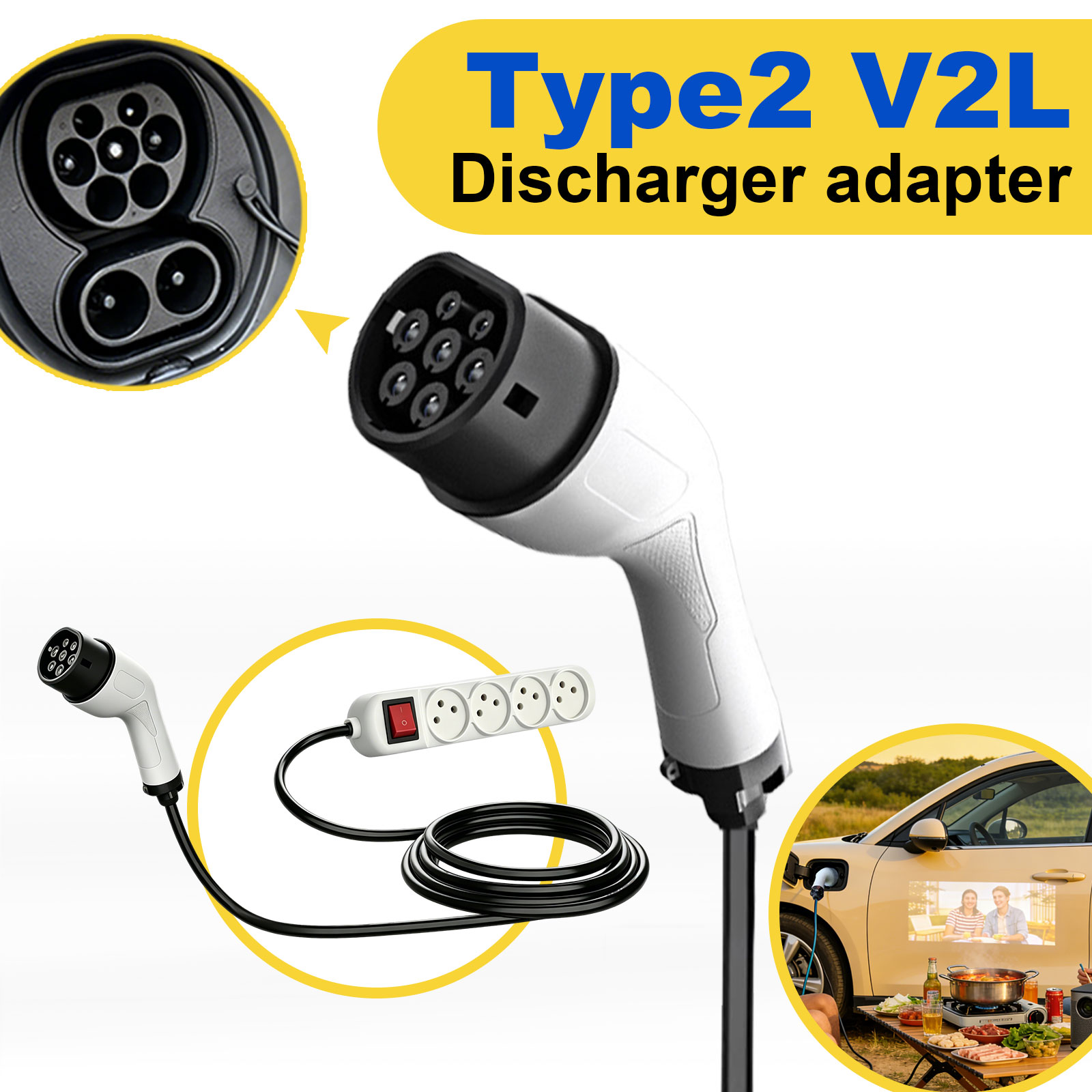 Type2 V2L-ontladingsadapter Is - Outdoor Power Adapter recensie en prijs
