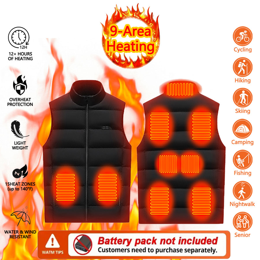 9-gebied verwarmingsvest heren - Outdoor Powersports recensie en prijs